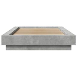 Berkfield Home Bed Frame with LED Lights without Mattress Concrete Grey 75x190cm - Size: 75x190 cm - thumbnail 5
