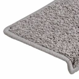 Berkfield Home Carpet Stair Treads 15 pcs 65x21x4 cm Grey - Size: Medium - thumbnail 6