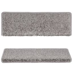 Berkfield Home Carpet Stair Treads 15 pcs 65x21x4 cm Grey - Size: Medium - thumbnail 4