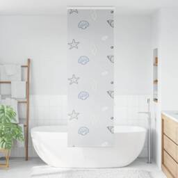 Berkfield Home Shower Roller Blind with Cassette 60x240 cm Fabric Width 56 cm in Light Grey - thumbnail 1