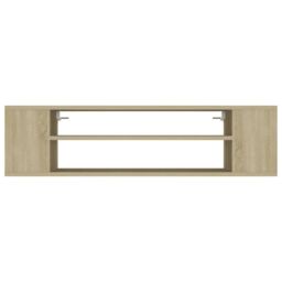 Berkfield Home Hanging TV Cabinet Sonoma Oak 100x30x26.5 cm Engineered Wood in Brown - thumbnail 4