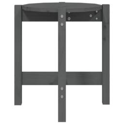 Berkfield Home Beautiful Coffee Table Grey Ã˜ 42.5x45 cm Solid Wood Pine - thumbnail 6