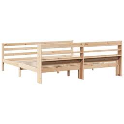 Berkfield Home Bed Frame with Headboard without Mattress 200x200 cm in Light Tan - thumbnail 8