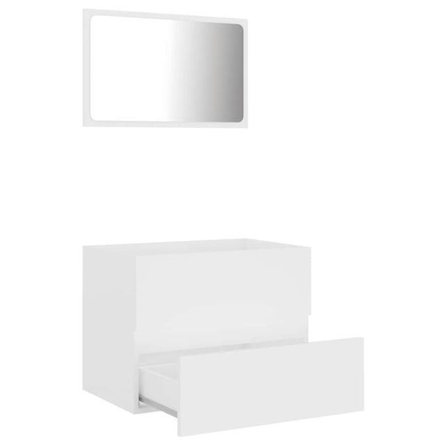 Berkfield Home Durable 2 Piece Bathroom Furniture Set White Engineered Wood - image 1