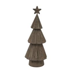 Lemon Pavilion Furniture and Decor Rustic Bough Christmas Tree with Star - Metal - L6xW8xH23 cm in Brown - thumbnail 1