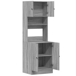 Berkfield Home Kitchen Cabinet Grey Sonoma 60x50x180 cm Engineered Wood - Size: 60 x 50 x 180 cm - thumbnail 7