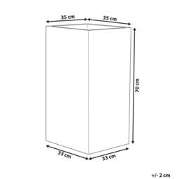Wyld and Coco Tall Plant Pot Beige Stone 35 x 35 x 70 cm Indoor Outdoor Planter - thumbnail 4