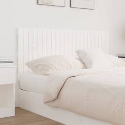 Berkfield Home Wall Headboard White 140x3x60 cm Solid Wood Pine - Size: 140 x 3 x 60 cm - thumbnail 3