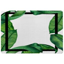 Benjamin Tate Design Botanical & Black Border Designer Rug in Natural - Size: Large - thumbnail 1
