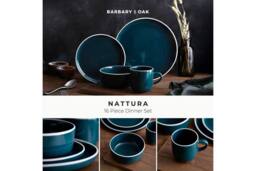 Barbary & Oak Nattura 16 Piece Dinner Set Agave in Teal - thumbnail 2