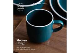 Barbary & Oak Nattura 16 Piece Dinner Set Agave in Teal - thumbnail 4