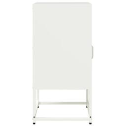 Berkfield Home Bedside Cabinet White 36x39x78 cm Cold-rolled Steel - Size: 36 x 39 x 78 cm - thumbnail 7