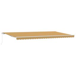 Berkfield Home Manual Retractable Awning Multicolour Stripe 600x300 cm in Yellow - thumbnail 2