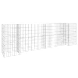 Berkfield Home H-Shaped Gabion Planter Steel Wire 260x40x80 cm in Silver - Size: 260 x 40 x 80 cm - thumbnail 3