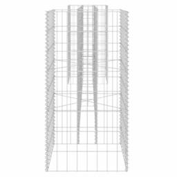Berkfield Home H-Shaped Gabion Planter Steel Wire 260x40x80 cm in Silver - Size: 260 x 40 x 80 cm - thumbnail 4