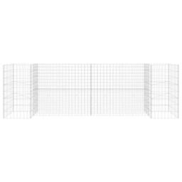 Berkfield Home H-Shaped Gabion Planter Steel Wire 260x40x80 cm in Silver - Size: 260 x 40 x 80 cm - thumbnail 1
