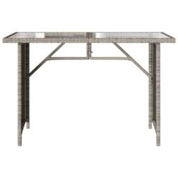 Berkfield Home 2 Piece Garden Dining Set with Cushions Light Grey Poly Rattan - thumbnail 7