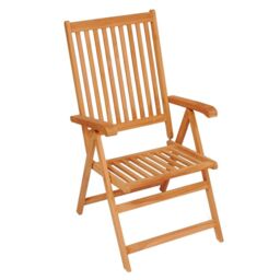 Berkfield Home Reclining Garden Chairs 8 pcs Solid Teak Wood in Brown - thumbnail 2