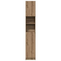 Berkfield Home Bathroom Cabinet Artisan Oak 32x25.5x190 cm Engineered Wood in Brown - thumbnail 4