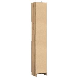 Berkfield Home Bathroom Cabinet Artisan Oak 32x25.5x190 cm Engineered Wood in Brown - thumbnail 6