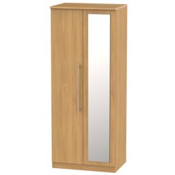 Ready Assembled 2 U Carlton 2 Door Mirrored Wardrobe (Ready Assembled) in Natural - thumbnail 1