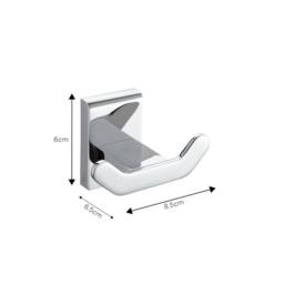 Showerdrape Unity Chrome Stainless Steel Wall Mounted 4 Piece Bathroom Accessory Set in Silver - thumbnail 9