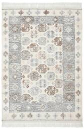 FurnitureboxUK Maren Grey Kilim Patterned Indoor / Outdoor Rug 120x170cm in Light Grey - Size: 170 cm x 120 cm - thumbnail 1
