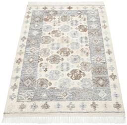 FurnitureboxUK Maren Grey Kilim Patterned Indoor / Outdoor Rug 120x170cm in Light Grey - Size: 170 cm x 120 cm - thumbnail 4