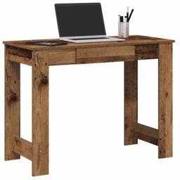 Berkfield Home Desk Old Wood 100x45x75 cm Engineered Wood in Brown - Size: 100 x 45 x 75 cm - thumbnail 2