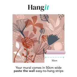 Superfresco Easy Scandi Floral Dark Pink Print To Order 3m x 2.8m Mural - thumbnail 3
