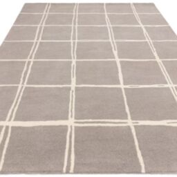 The Rug Shop UK Grey Handmade Modern Easy to clean Chequered Area Rug - Size: 200 cm x 290 cm - thumbnail 4