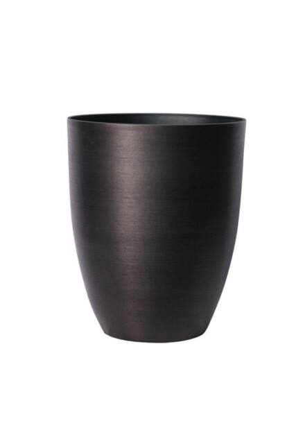 KDMD Dark Grey Metallic Look Plastic Planter 34.5cm - image 1