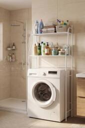 Living and Home 2-Tier Over-The-Toilet Storage Rack in White - thumbnail 4