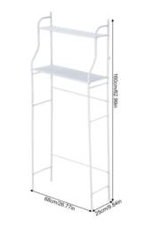 Living and Home 2-Tier Over-The-Toilet Storage Rack in White - thumbnail 9