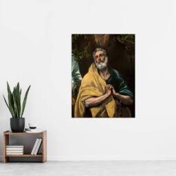 "Artery8 Apostle Guilt Saint Peter in Tears El Greco Wall Art Poster Print - Size: W24"" x H32""" - thumbnail 4