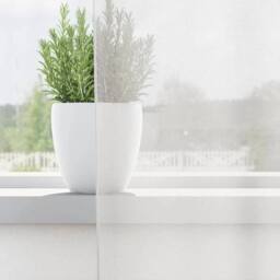 EONLION Voile Curtains Grommets 2pcs in White - Size: 100 cm - thumbnail 3