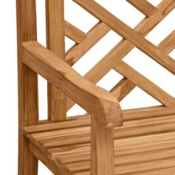 Berkfield Home Outdoor Chairs with Shelf Lattice with Storage Brown Solid teak wood - thumbnail 7