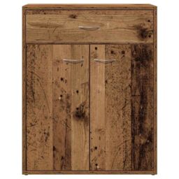 Berkfield Home Sideboard Old Wood 60x30x75 cm Engineered Wood in Brown - Size: 60 x 30 x 75 cm - thumbnail 4