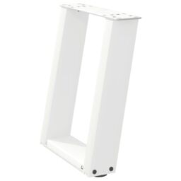 Berkfield Home Coffee Table Legs U-Shaped 2 pcs White 28x(42-43) cm Steel - thumbnail 4