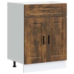Berkfield Home Kitchen Base Cabinet¬†Porto Smoked Oak Engineered Wood in Brown - thumbnail 3