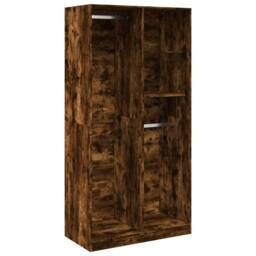Berkfield Home Wardrobe Smoked Oak 100x50x200 cm Engineered Wood in Brown - Size: 100 x 50 x 200 cm - thumbnail 2