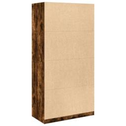 Berkfield Home Wardrobe Smoked Oak 100x50x200 cm Engineered Wood in Brown - Size: 100 x 50 x 200 cm - thumbnail 6