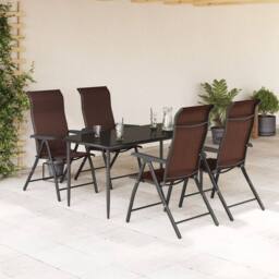 Berkfield Home Beautiful Folding Garden Chairs 4 pcs Brown Poly Rattan