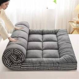 FORGEVIO 180 x 200 cm Grey Japanese Folding Futon Mattress Topper - Size: Cot - thumbnail 2