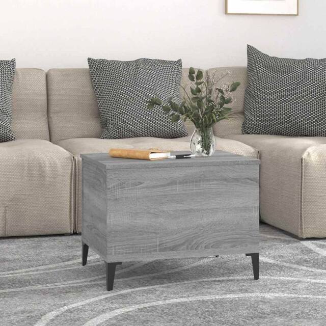 Berkfield Home Decorative Coffee Table Grey Sonoma 60x44.5x45 cm Engineered Wood - image 1