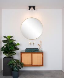 Lucide 'TAYLOR' Dimmable Tiltable Bathroom LED Twin Ceiling Spotlight GU10 in Black - thumbnail 4