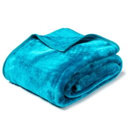 Snug City Mink Throw Soft Touch Blanket Fleece Faux Fur in Teal - Size: 127 cm x 152 cm - thumbnail 7