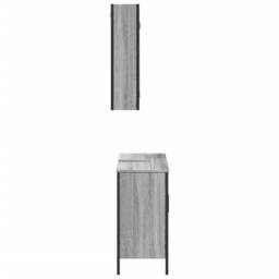 Berkfield Home 2 Piece Bathroom Furniture Set Grey Sonoma Engineered Wood - thumbnail 7