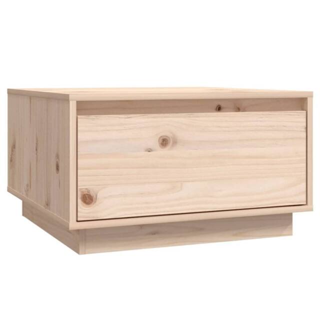 Berkfield Home Coffee Table 55x56x32 cm Solid Wood Pine in Light Tan - Size: 55 x 56 x 32 cm - image 1