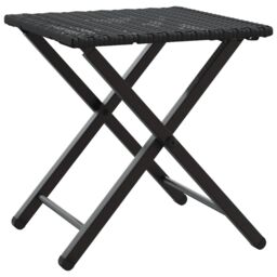 Berkfield Home 5 Piece Garden Dining Set Foldable Black Poly Rattan - thumbnail 6